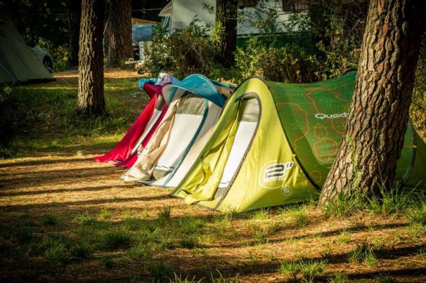 Tentes au camping la Sousta